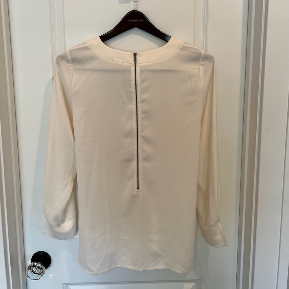 St. John White 3/4 Zip Shirt New with Tag